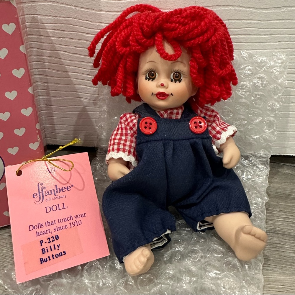 Raggedy Andy Baby Porcelain Doll EFFANBEE DOLL COMPANY Billy Buttons